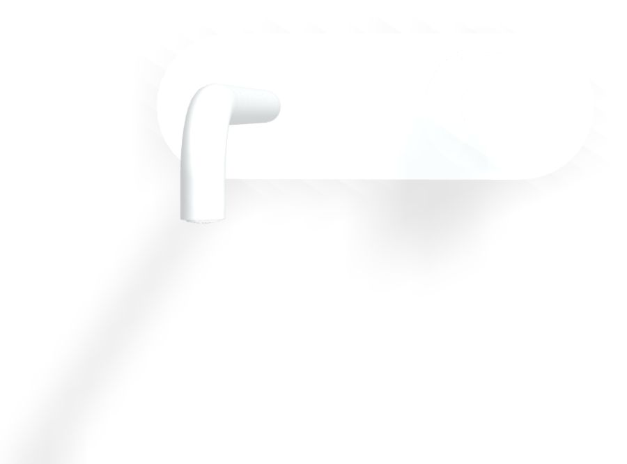 Смеситель для раковины Carlo Frattini SO, настенный, без ручки, с донным клапаном Click-Clack, излив 200 мм, внешняя часть, цвет белый матовый - изображение 1