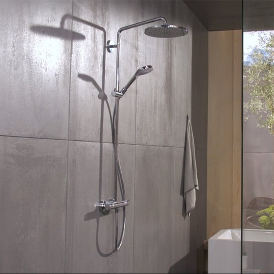 Душевая система Hansgrohe Croma Select 280 Air 1jet Showerpipe, с термостатом, цвет хром - изображение 1