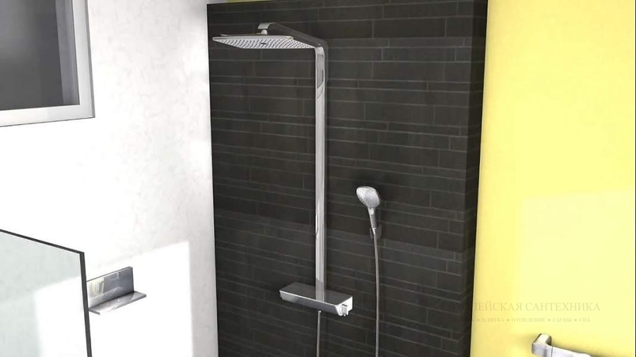 Душевая система Hansgrohe Raindance E Showerpipe 360 1jet с термостатом, цвет хром - изображение 3