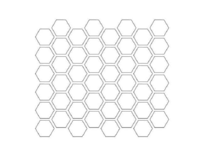 На изображении товар Etruria Керамогранит Xxs Esagono 5X5.7 Su Rete Monocolore Rosa от официального представителя в Москве