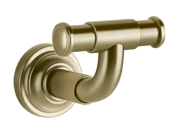 На изображении товар Крючок Gessi Venti20, настенный, цвет Brushed Brass PVD от официального представителя в Москве