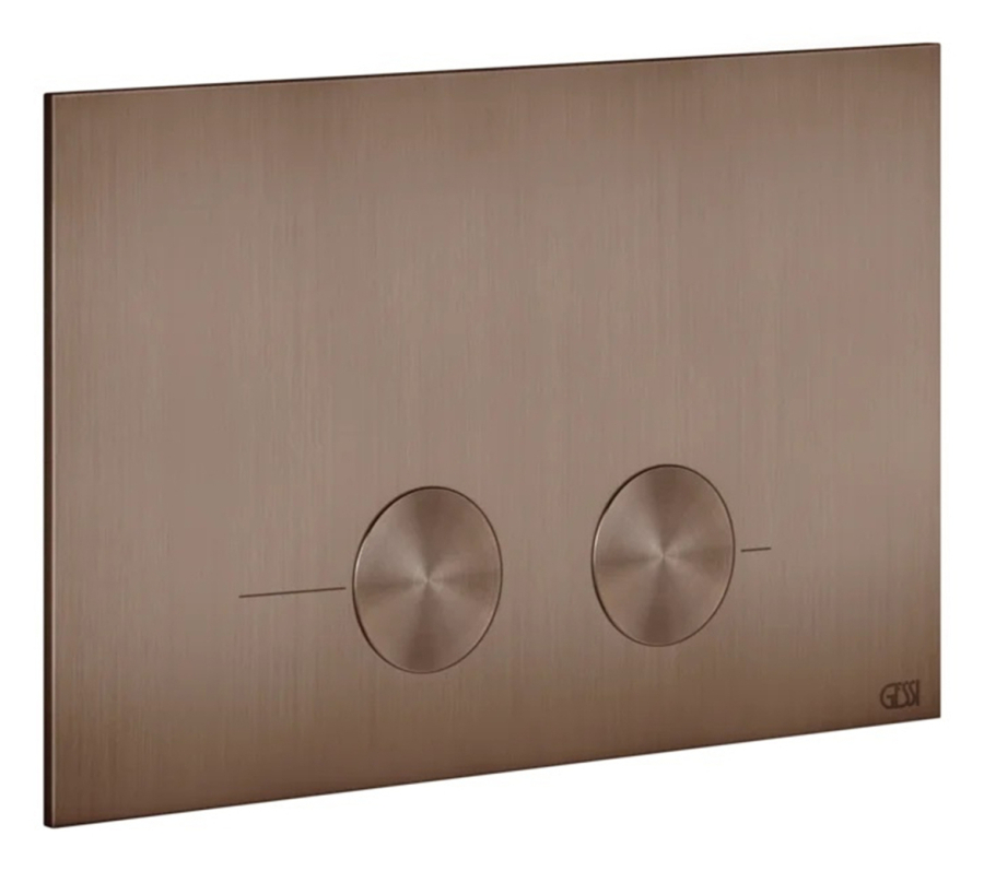 Клавиши смыва Gessi, для унитаза, к инсталляции Geberit (Geberit Sigma 8 и Geberit Sigma 12), цвет Copper Brushed PVD