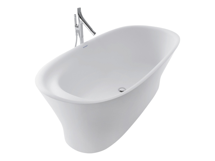 На изображении товар Ванна Duravit Cape Cod отдельно стоящая, 1855 x 885 мм, из  DuraSolid A, цвет белый от официального представителя в Москве