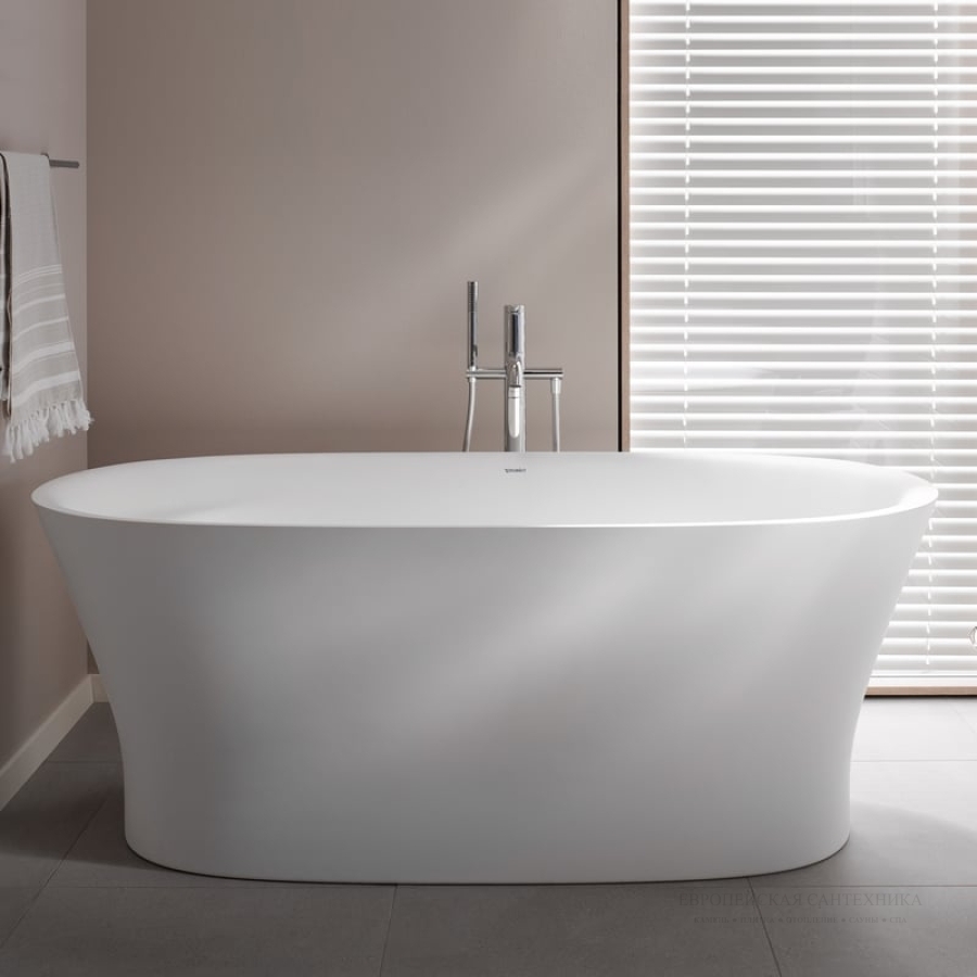 Ванна Duravit Cape Cod отдельно стоящая, 1855 x 885 мм, из  DuraSolid A, цвет белый - изображение 9