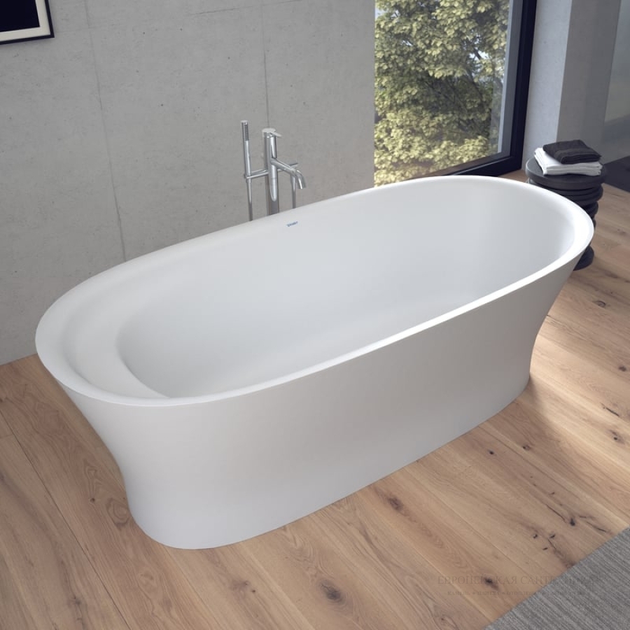 Ванна Duravit Cape Cod отдельно стоящая, 1855 x 885 мм, из  DuraSolid A, цвет белый - изображение 6