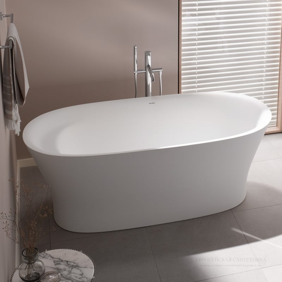 Ванна Duravit Cape Cod отдельно стоящая, 1855 x 885 мм, из  DuraSolid A, цвет белый - изображение 10