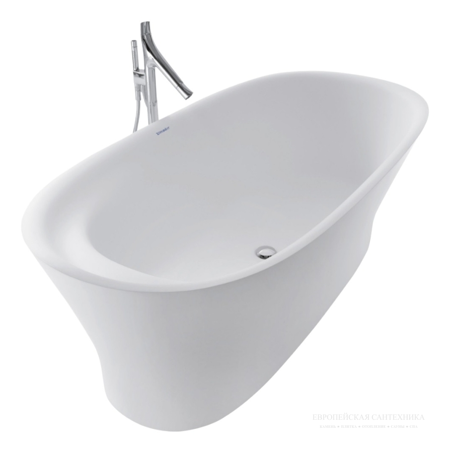 Ванна Duravit Cape Cod отдельно стоящая, 1855 x 885 мм, из  DuraSolid A, цвет белый - изображение 4