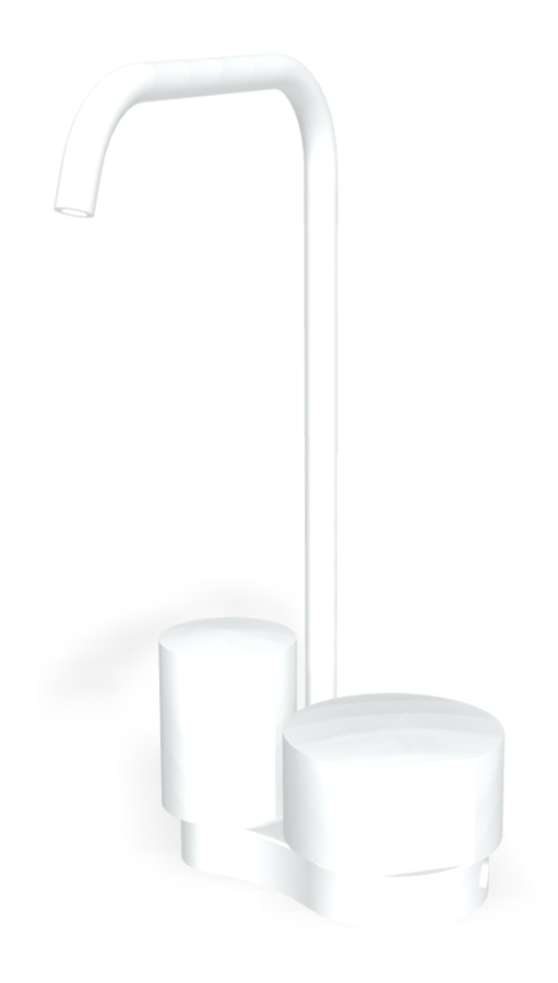 Смеситель для раковины Carlo Frattini SO, без ручек, c вращающимся изливом Ø10 мм, донным клапаном Click-Clack, 2 гибкими шлангами, L-149 мм, цвет белый матовый