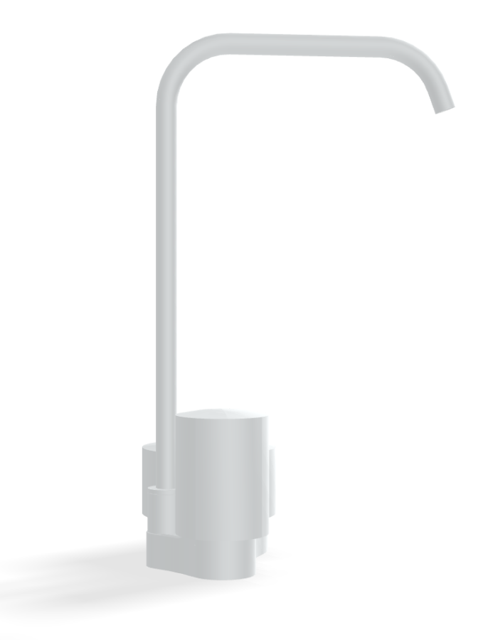 Смеситель для раковины Carlo Frattini SO, без ручек, c вращающимся изливом Ø10 мм, донным клапаном Click-Clack, 2 гибкими шлангами, L-149 мм, цвет белый матовый - изображение 2