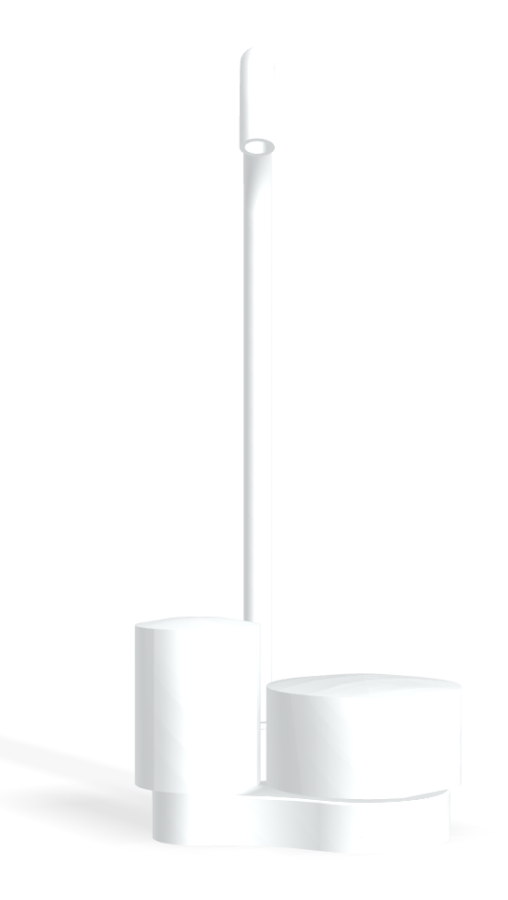 Смеситель для раковины Carlo Frattini SO, без ручек, c вращающимся изливом Ø10 мм, донным клапаном Click-Clack, 2 гибкими шлангами, L-149 мм, цвет белый матовый - изображение 1