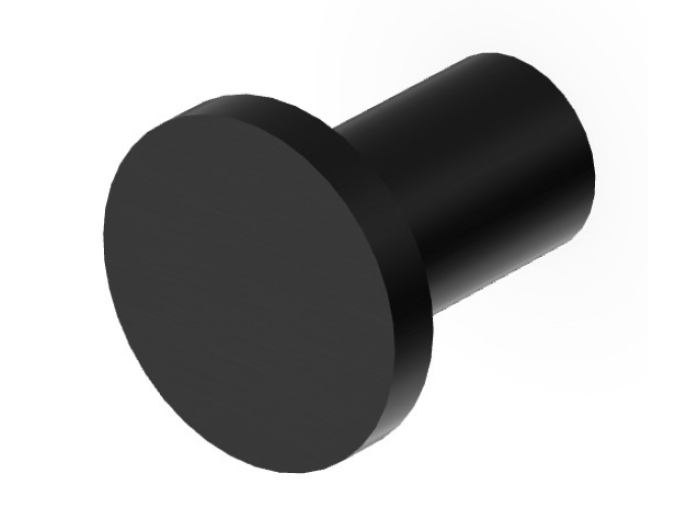 На изображении товар Крючок Zucchetti Pan, настенный, цвет брашированный чёрный PVD от официального представителя в Москве