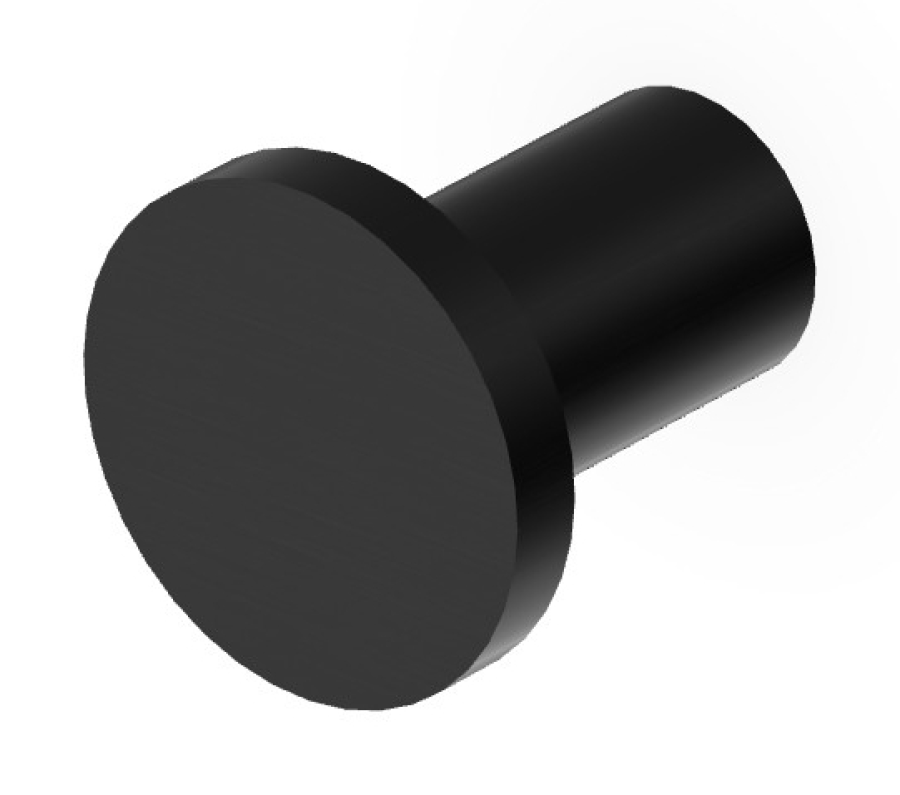 Крючок Zucchetti Pan, настенный, цвет брашированный чёрный PVD