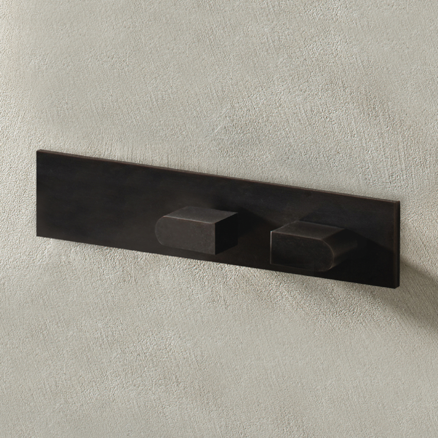 Смеситель для душа CEA Design Sixty, двухрычажный, настенный, встраиваемый, цвет Black Ivory