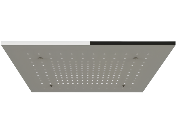 На изображении товар Накладная панель верхнего душа Gessi Afilo, 500x500 мм, встраиваемый, внешняя часть, цвет Mirror Steel от официального представителя в Москве