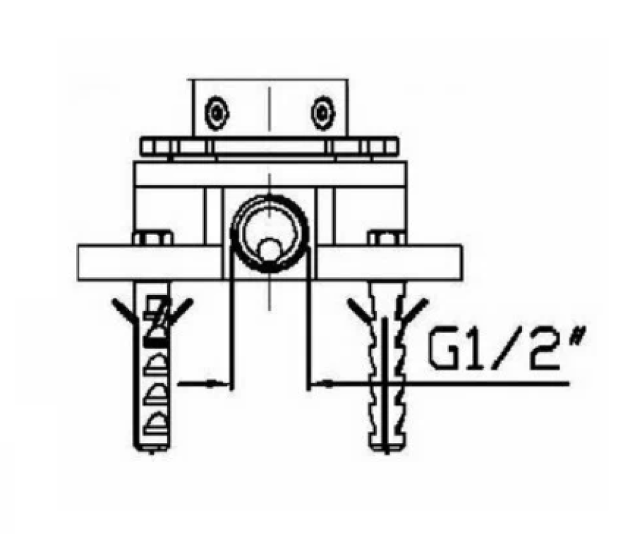 Скрытая часть Zucchetti, для напольного смесителя, G 1/2" - изображение 2