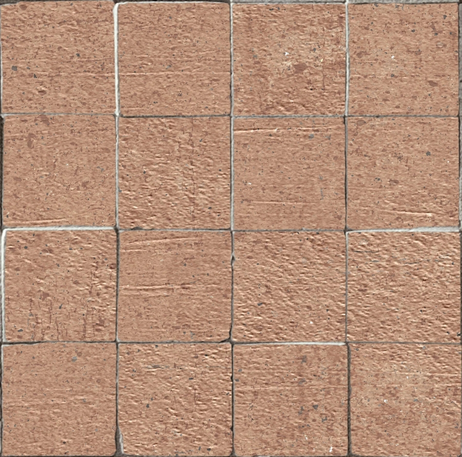 Kronos Керамогранит Terra Crea Mattone Mosaico 7,5X7,5 rettificato 30x30