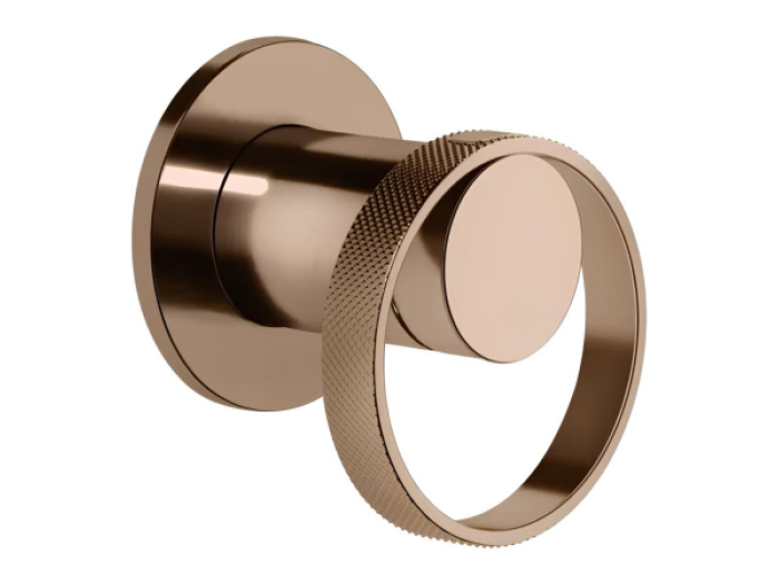 На изображении товар Cмеситель Gessi Anello, настенный, встраиваемый, без излива, на 1 потребителя, цвет Copper PVD от официального представителя в Москве