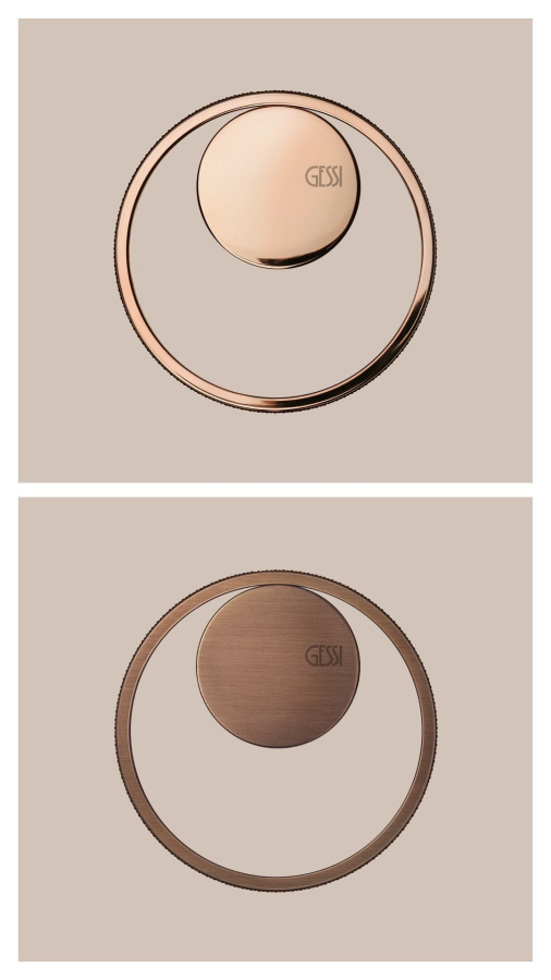 Cмеситель Gessi Anello, настенный, встраиваемый, без излива, на 1 потребителя, цвет Copper PVD - изображение 1
