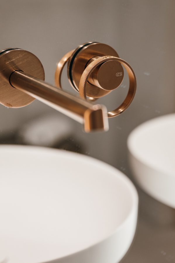 Cмеситель Gessi Anello, настенный, встраиваемый, без излива, на 1 потребителя, цвет Copper PVD - изображение 2