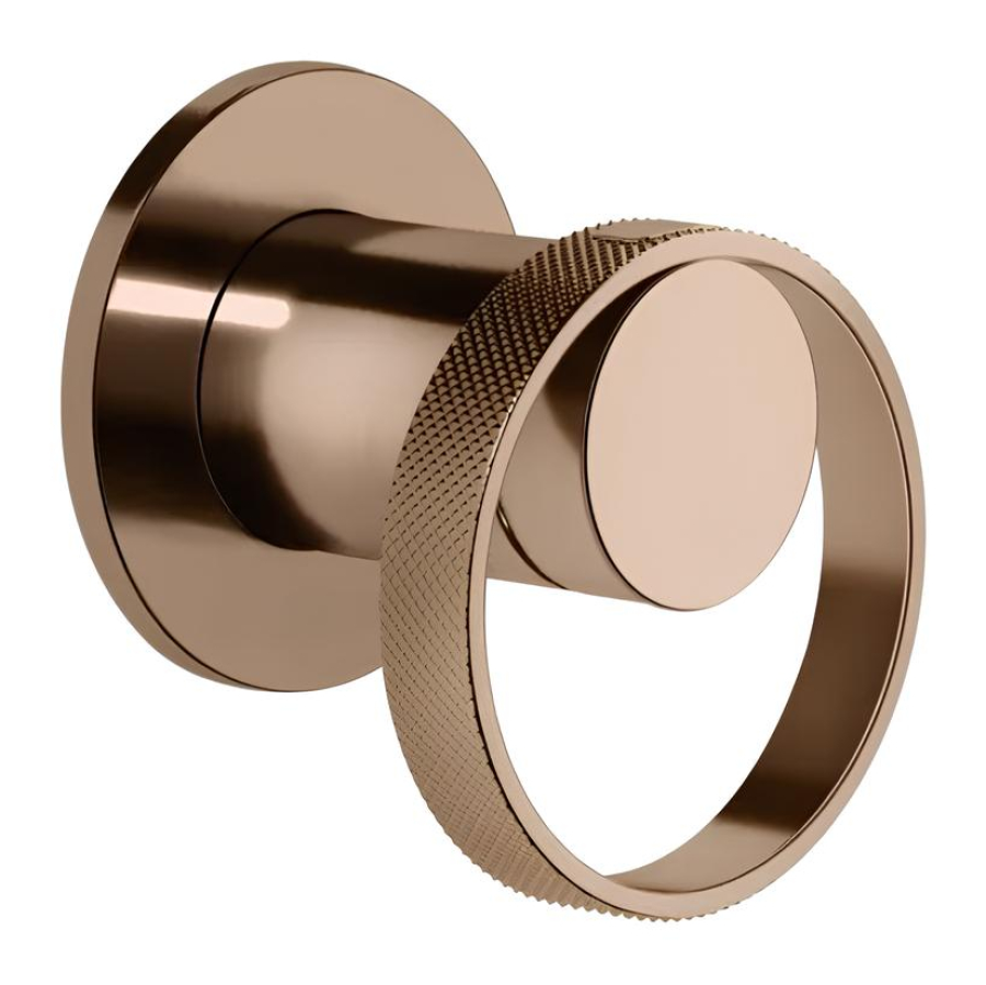 Cмеситель Gessi Anello, настенный, встраиваемый, без излива, на 1 потребителя, цвет Copper PVD