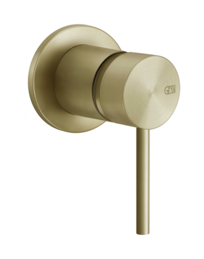 Смеситель Gessi 316 Flessa, встраиваемый, на 1 выход, цвет Brass Brushed PVD