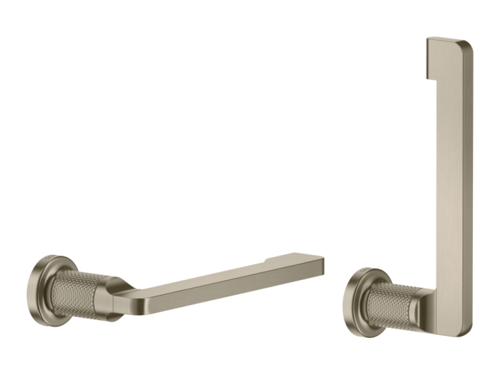 На изображении товар Бумагодержатель Gessi Inciso, настенный, без крышки, цвет Finox Brushed Nickel от официального представителя в Москве