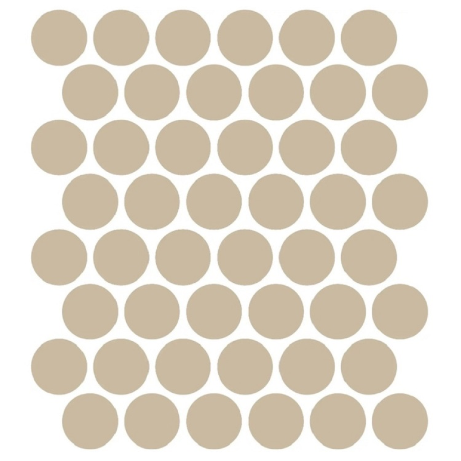 Etruria Керамогранит XXS-3D Cerchio 3D 5Х5 Avorio Su Rete Monocolore 33Х37