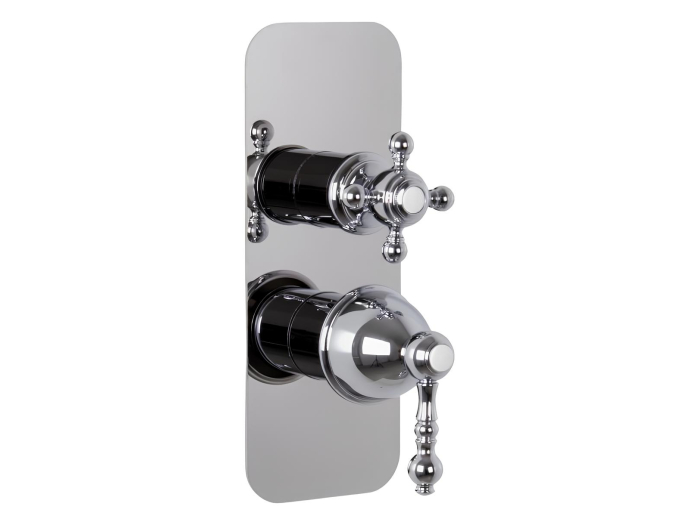 На изображении товар Смеситель Carlo Frattini Elizabeth, с переключателем на 2/3 источника, без излива, Н-260 мм, внешняя часть, цвет хром от официального представителя в Москве