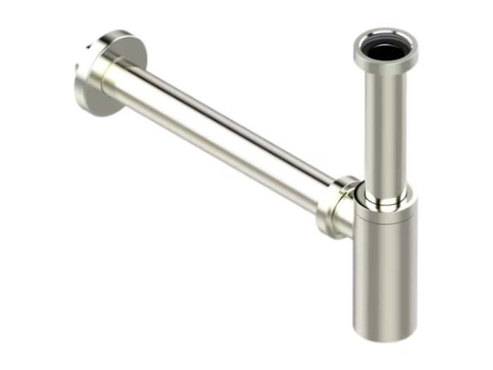 На изображении товар Сифон THG General Items, для раковины, регулируемый, h-max. 176 мм, цвет Nickel от официального представителя в Москве