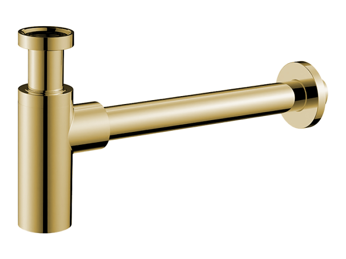 На изображении товар Дизайнерский сифон для раковины Carlo Frattini Sottolavabo, 1``1/4, цвет золото от официального представителя в Москве