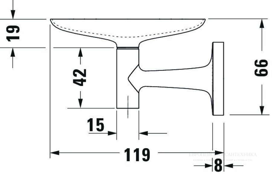 Мыльница Duravit Starck T настенная 140х119 мм, цвет чёрный - изображение 3