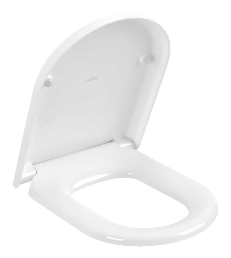 Сиденье с крышкой для унитаза Villeroy&Boch Hommage, с функцией QuickRelease и SoftClosing, крепления из нерж. стали, цвет альп. белый CeramicPlus - изображение 1