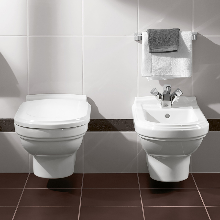 Сиденье с крышкой для унитаза Villeroy&Boch Hommage, с функцией QuickRelease и SoftClosing, крепления из нерж. стали, цвет альп. белый CeramicPlus - изображение 2