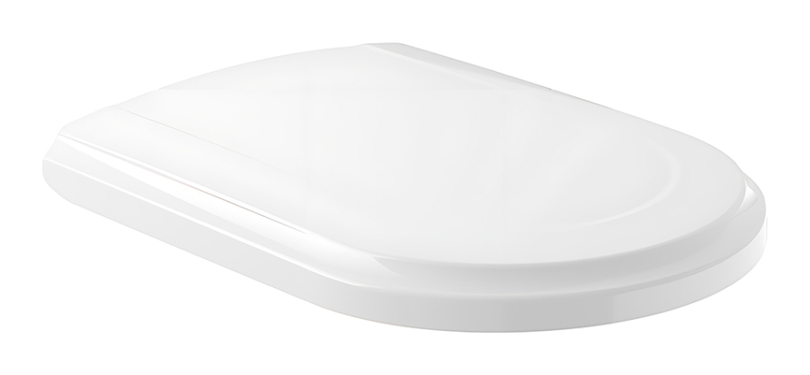 Сиденье с крышкой для унитаза Villeroy&Boch Hommage, с функцией QuickRelease и SoftClosing, крепления из нерж. стали, цвет альп. белый CeramicPlus