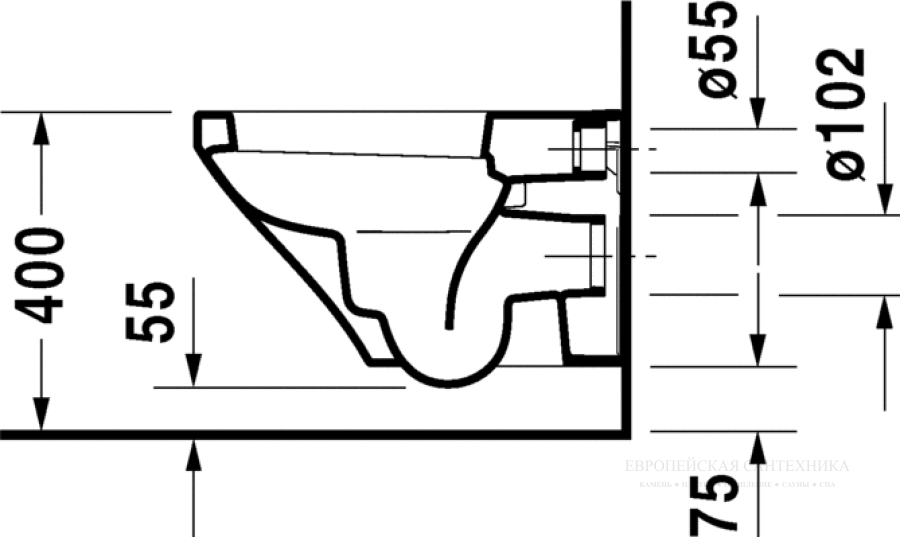 Унитаз Duravit DuraStyle подвесной в комплекте с крышкой, 370х540 мм, цвет белый - изображение 6