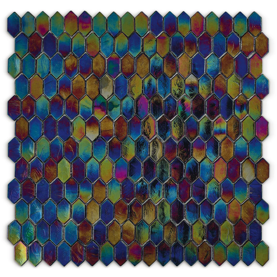 Sicis Стеклянная мозаика Crystal Ametrino chips size 31x15 mm sheet size 304x300 mm