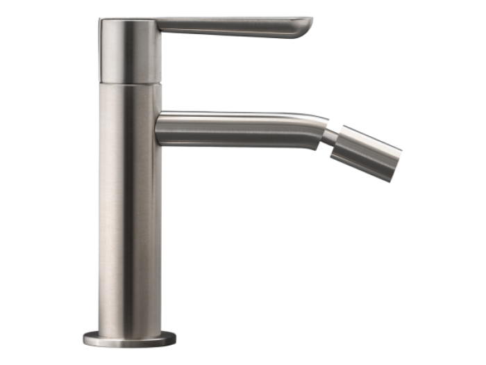 На изображении товар Смеситель для биде CeaDesign Lutezia Plus, регулируемый излив, H. 160 мм, сталь, цвет сатинированная сталь от официального представителя в Москве