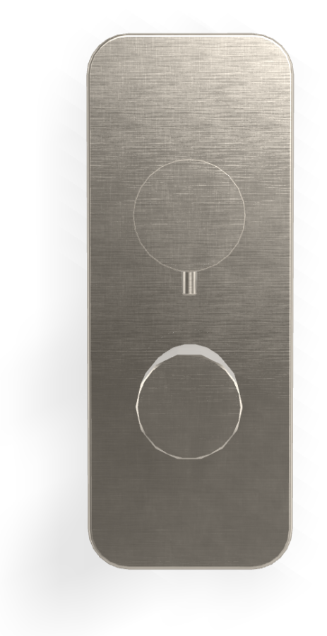 Смеситель для ванны/душа Carlo Frattini Spillo Tech, ручка V Collection, с переключателем на 2/3 потребителя, Н-260 мм, внешняя часть, цвет никель брашированный - изображение 1