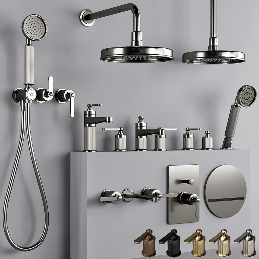 Ручной душ Gessi Venti20, с шланговым подсоединением, держателем, шлангом, цвет Brushed Brass PVD - изображение 3