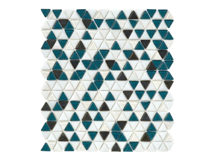 На изображении товар Sicis Смальтовая мозаика Trigono Blends Mosaic Joseph chips size 19x21 mm sheet-size 284x300 mm от официального представителя в Москве