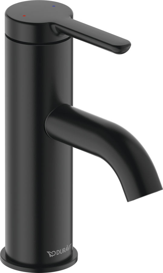 Смеситель для раковины Duravit C.1 однорычажный, h-155 мм, на 1 отверстие, цвет черный матовый