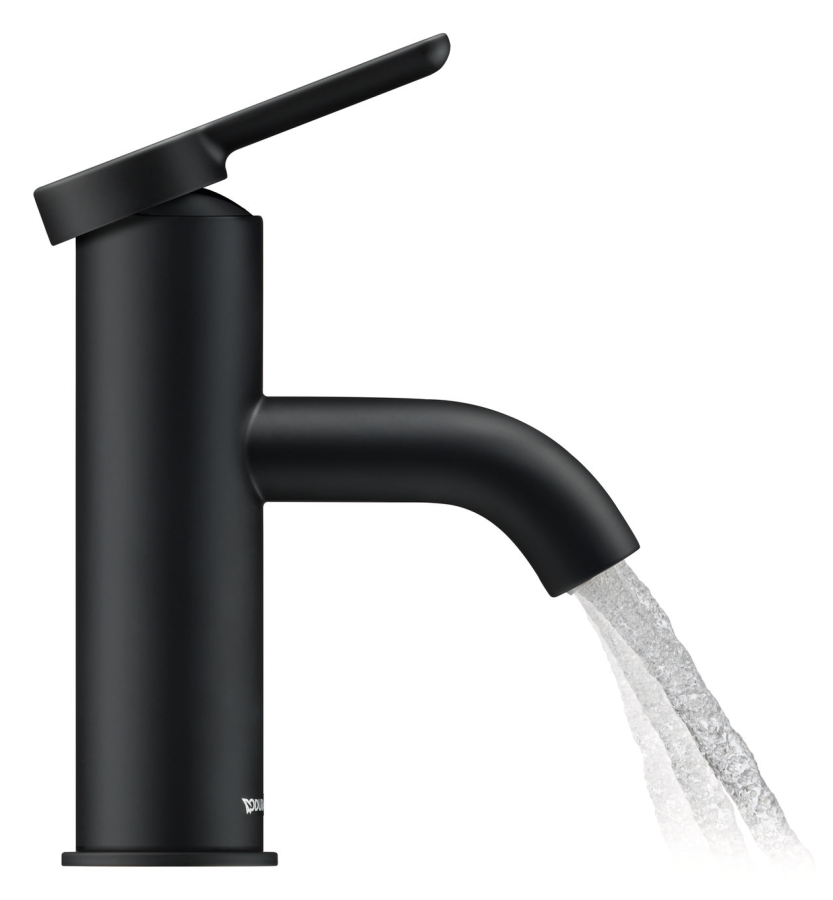 Смеситель для раковины Duravit C.1 однорычажный, h-155 мм, на 1 отверстие, цвет черный матовый - изображение 3