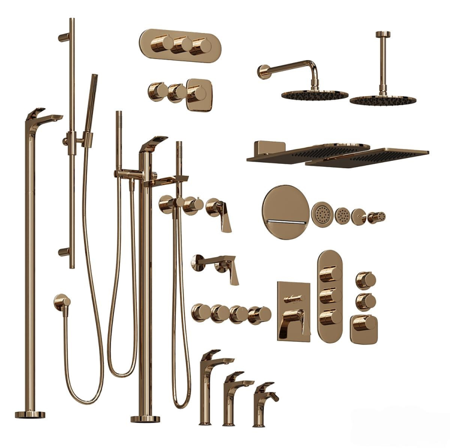 Смеситель для раковины Gessi Ventaglio, без донного клапана, цвет Copper Brushed PVD - изображение 3
