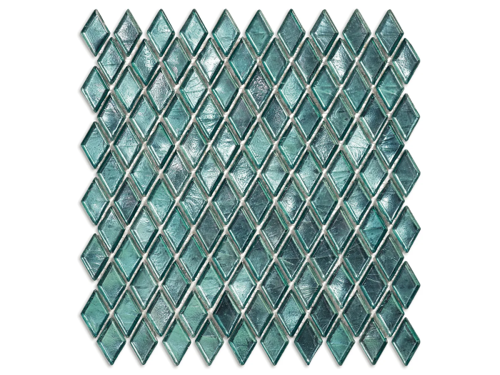 На изображении товар Sicis Стеклянная мозаика Diamond ITEM H1 Regent chips size 23х40 mm sheet size 229x272 mm от официального представителя в Москве