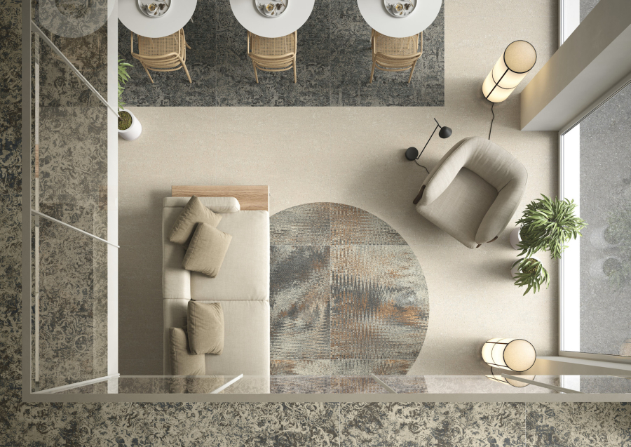 Iris Ceramica Керамогранит Theke Trame Trame perla naturale 120x120 - изображение 3