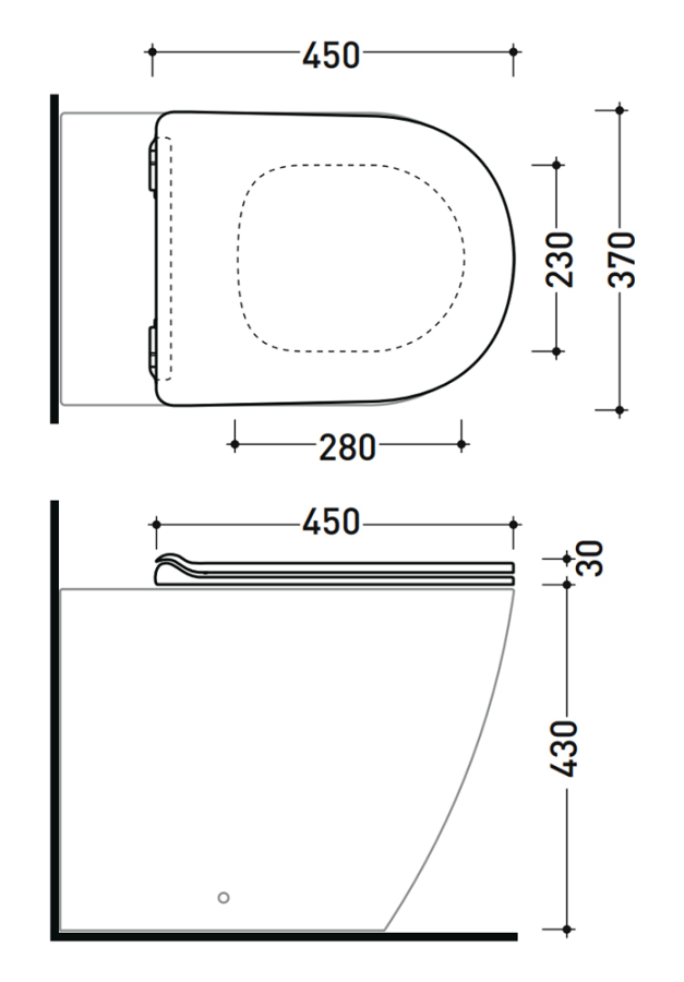 Сиденье для унитаза Flaminia Link Slim, 450х370 мм, быстросъёмное, с механизмом плавного закрывания soft-closing, цвет Cenere - изображение 5