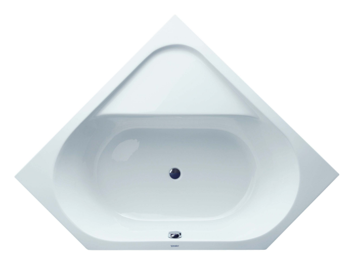 На изображении товар Ванна Duravit D-Code, встраиваемая, угловая, 1400x1400 мм, цвет белый от официального представителя в Москве