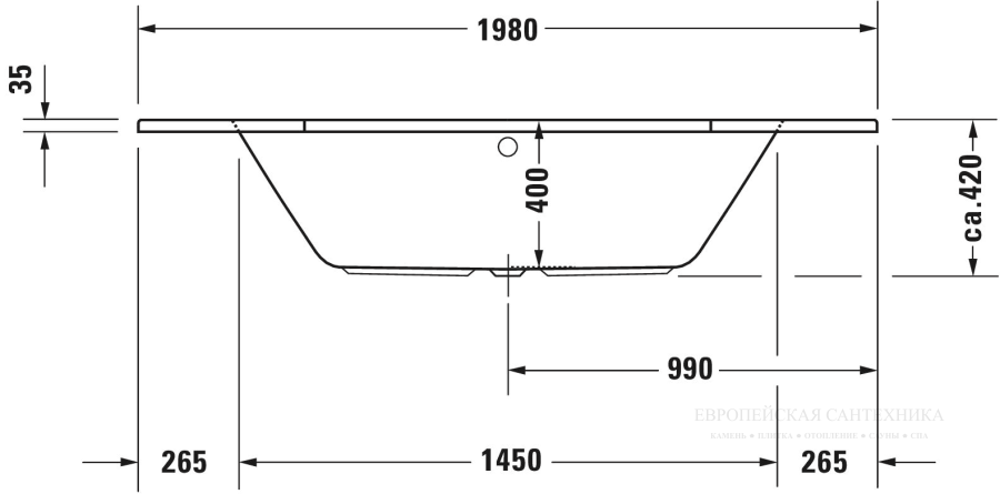 Ванна угловая Duravit D-Code встраиваемая, 1400 x 1400 мм, акриловая, цвет белый - изображение 5