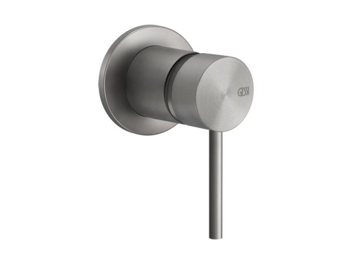 На изображении товар Смеситель Gessi 316 Flessa, встраиваемый, на 1 выход, цвет Steel Brushed от официального представителя в Москве