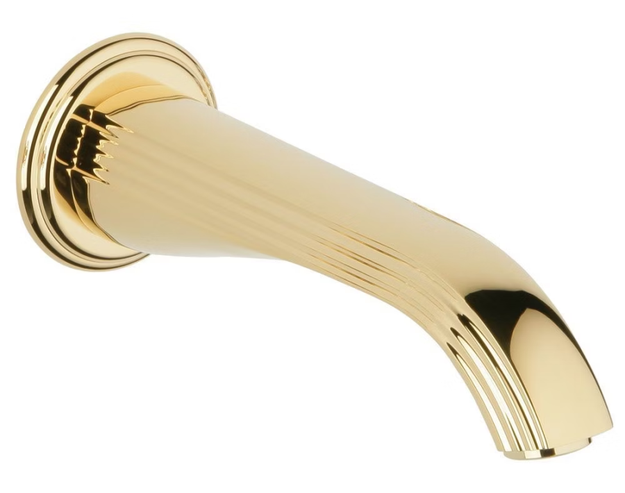 Излив ТHG Jaipur Satin Crystal,  для ванны, встраиваемый в стену, L-188 мм, цвет золото